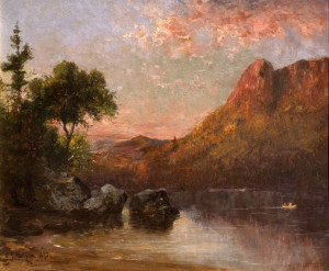 Profile Lake and Eagle Cliff, Evening by Sylvester Phelps Hodgdon