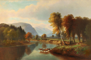 Mount Washington from the Saco River, North Conway by Benjamin Champney