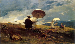 Artists Sketching in the White Mountains by Winslow Homer