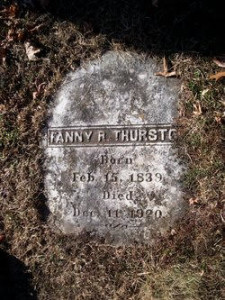 Gravestone of Fanny R. Thurston (1839-1920)